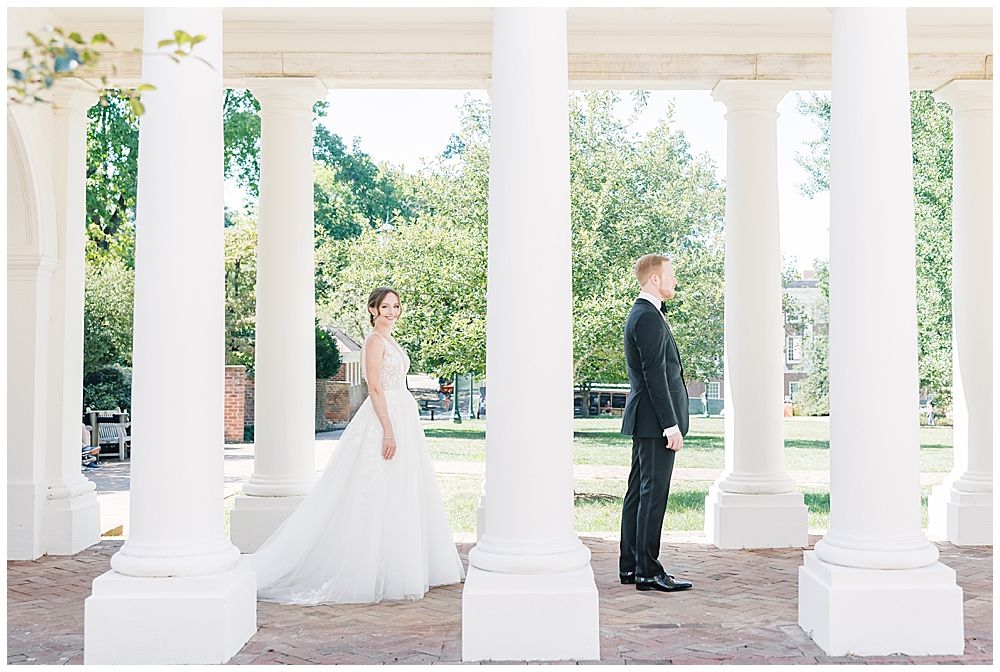 Must-have wedding photos | Atlanta wedding photographer | a photo of a bride and groom right before their first look